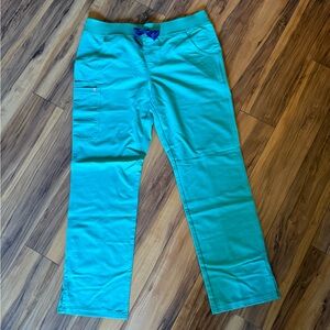 🩺🏥🏝️FIGS Kade Cargo Scrub Pants | Size L | Teal Green, Never Worn